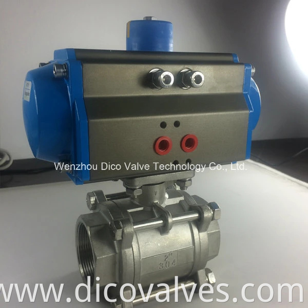 Wenzhou China Stainless Steel Pneumatic/Electric Actuator Control Industrial 3PC Ball Valve